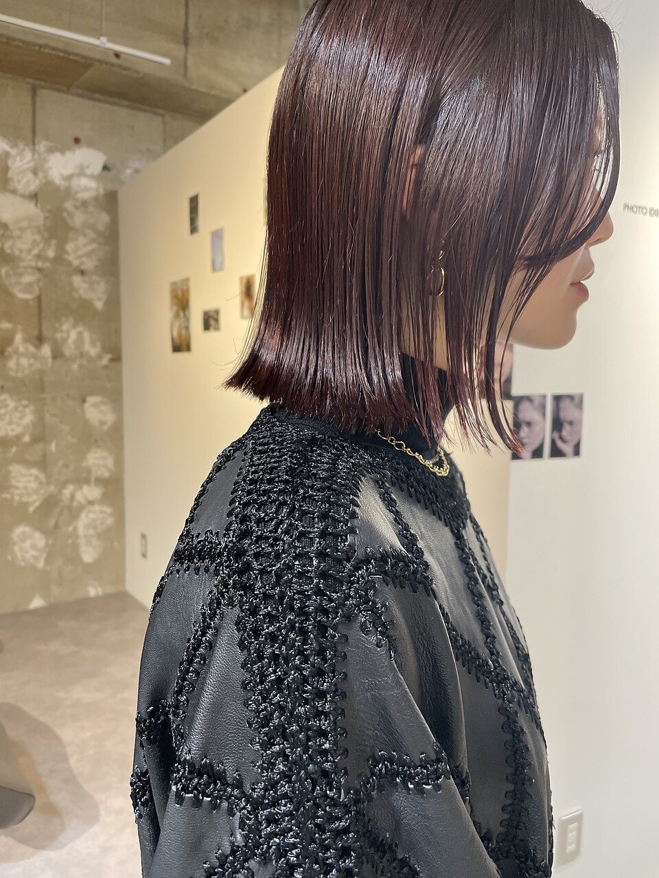 切りっぱなしボブのヘアスタイル